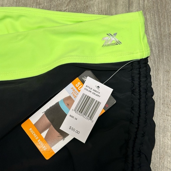 Zeroxposur 3X Swim Shorts Hybrid Trunks Boxers Black Swimwear Ruched Boardshort - Picture 5 of 8